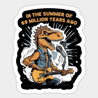 dinosaur rock star Sticker